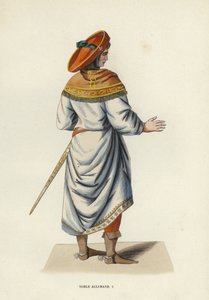 Noble Allemand (farget gravering) av European School