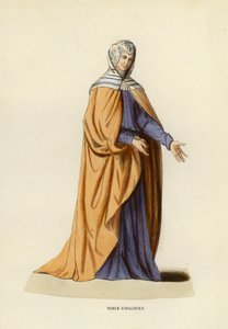 Noble Espagnole (farget gravering) av European School