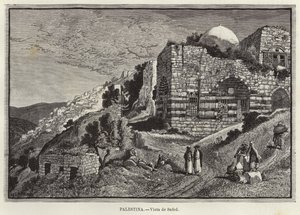 Palestina, utsikt over Safed av European School