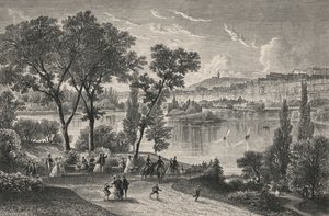 Parc De La Tete-D'Or, i Lyon (gravering) av European School