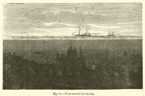 Paris dekket av havet (gravering) av European School