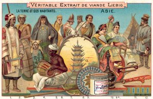 Folk i Asia (chromolitho) av European School