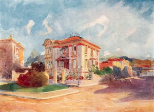 Bosted for HE Dr Pedro de Toledo, tidligere landbruksminister, Avenida Beira Mar (farge litho) av European School