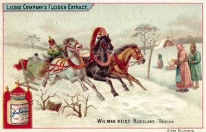 Russisk troika (chromolitho) av European School
