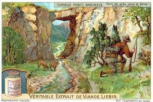 Sandsteinsbro i White Canyon, Virginia (chromolitho) av European School