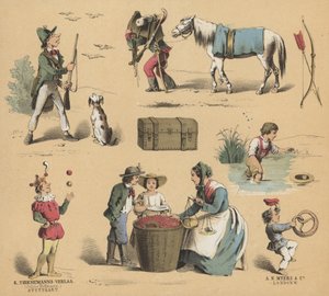 Utklipp for unge (farge litho) av European School