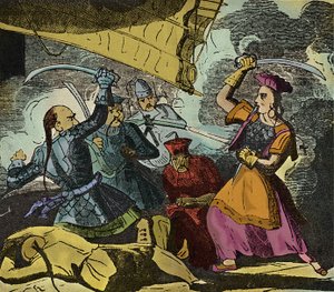 Shing Shi eller Ching Shih (død 1844). Kinesisk piratkvinne på 1800-tallet. Hun befalte en ekte flåte som hun beseiret admiral Kwo Lang med. av European School