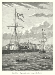 Tidevannssignaler fra havnen i Le Havre (gravering) av European School