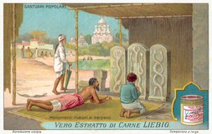 Slangemonumenter i India (chromolitho) av European School