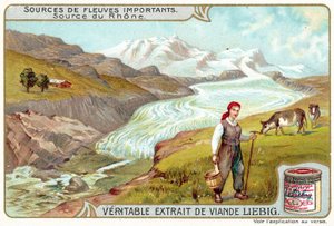 Kilden til Rhone (chromolitho) av European School