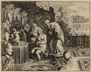 Susanna og de eldste (gravering) av European School
