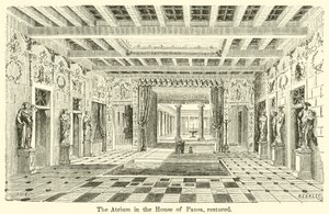 Atrium i huset til Pansa, restaurert (gravering) av European School