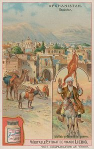 Byen Kandahar og en Mullah Preaching War av European School