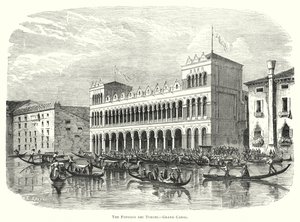 Fondaco dei Turchi, Canal Grande (gravering) av European School