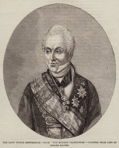 Den avdøde prins Metternich (gravering) av European School