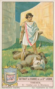 Theseus, Liebig-kort, tidlig på 1900-tallet (kromo) av European School
