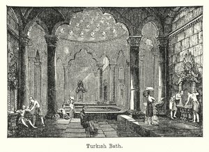 Tyrkisk bad (gravering) av European School