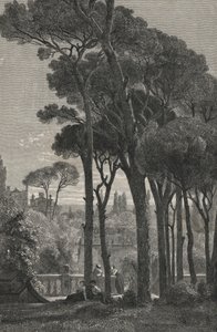 Villa D'Este A Tivoli (gravering) av European School