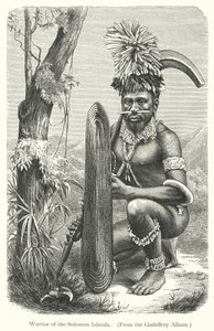 Warrior of Salomon Islands (gravering) av European School