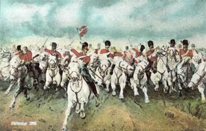 Waterloo 1815, skotsk kavaleri-ladning av European School