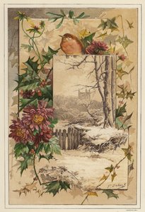 Vinter (farge litho) av European School