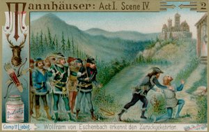 Wolfram og hans følgesvenner finner Tannhauser av European School