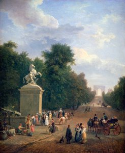 Inngangen til Champs-Élysées, c1804-1836 av Eustache Francois Duval