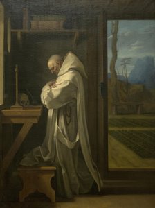 Den hellige Bruno i bønn av Eustache Le Sueur