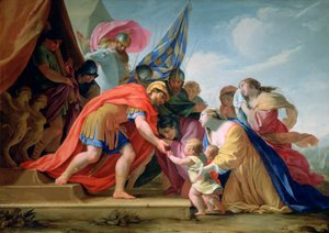 'Volumnie og Véturie foran Coriolan', c1638-1639 av Eustache Le Sueur