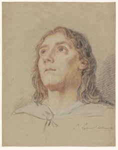 Leder for en prangende ungdom med langt hår av Eustache Lesueur