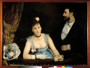 En italiensk loge. Maleri av Eva Gonzales (1849 - 1883)