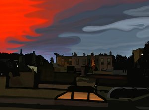 Nærmende storm, Brooklyn (digital kunst)