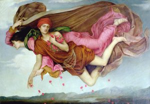 Nuit et sommeil - Natt og søvn, av De Morgan, Evelyn (1855-1919). Olje på lerret av Evelyn De Morgan