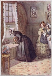 Illustrasjon for Cranford av fru Gaskell (litho-farge) av Evelyn Paul