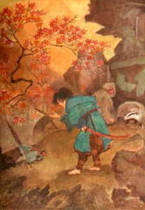 „Momotaro și fazanul”, 1912. norvegiană av Evelyn Paul