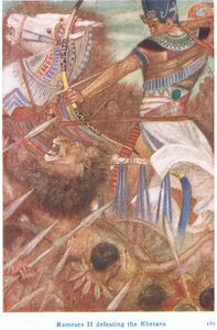 Ramesses EE beseiret Khitans (Black Litho) av Evelyn Paul