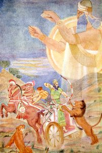 'Tiglath-Pileser I regissert av Ninib', 1916. av Evelyn Paul