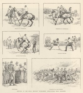 Skisser ved Royal Military Tournament, Agricultural Hall, Islington av Evelyn Stuart Hardy