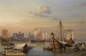 Vikingskip på Themsen, midten av 1800-tallet