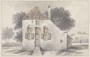 Hus i Zoelmond, i Betuwe, sett forfra av Evert Doublet
