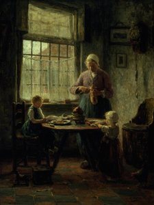 Et familiemåltid, 1890-tallet.