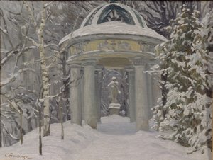 Lysthus på Naydenov Estate, 1923 av Evgeni Ivanovich Stolitsa