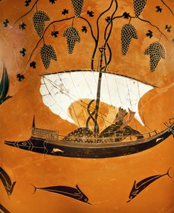 Dionysos i skipet sitt av Exekias Exekias