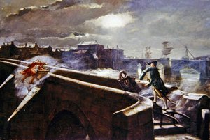 The Brigs of Ayr (olje på lerret) av Eyre Crowe
