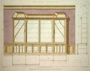 Design for et konditoriutstillingsskap, illustrasjon fra 