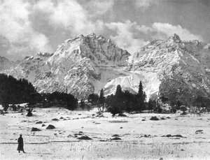 Sonamarg-fjellene, Kashmir, India, tidlig på 1900-tallet.