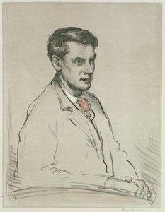 Portrett av Alfred Orage (blyant og akvarell på papir) av F. Ernest Jackson