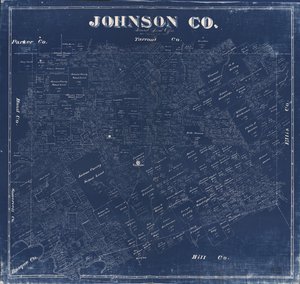 Blueprint Viser grunneierskap. LC Landeierskapskart, 1029 Også tilgjengelig via Library of Congress-nettstedet som et rasterbilde av F. G.; Texas. General Land Office Blau