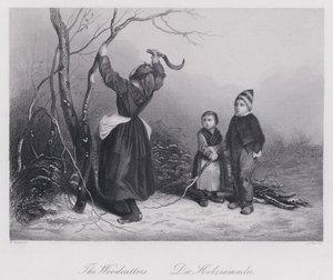 The Woodcutters (gravering) av F. Grenier