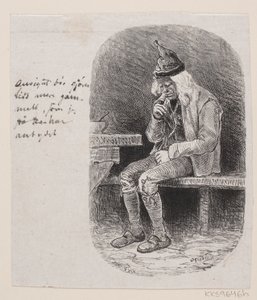 Illustrasjon for "Den syvende far i huset" av F. Hendriksen